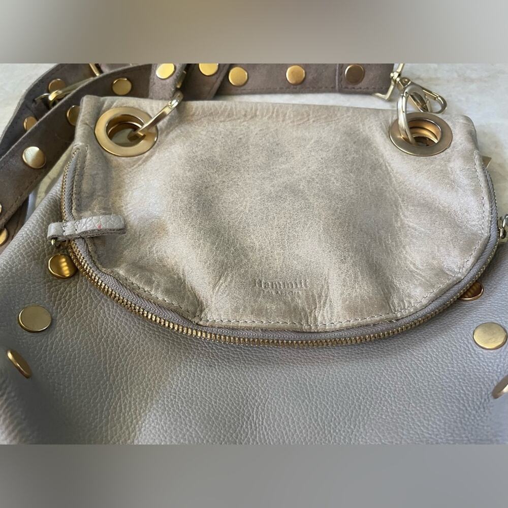 Hammitt “Corey” Taupe Crossbody Bag with brushed Gold Accents - Picture 11 of 12